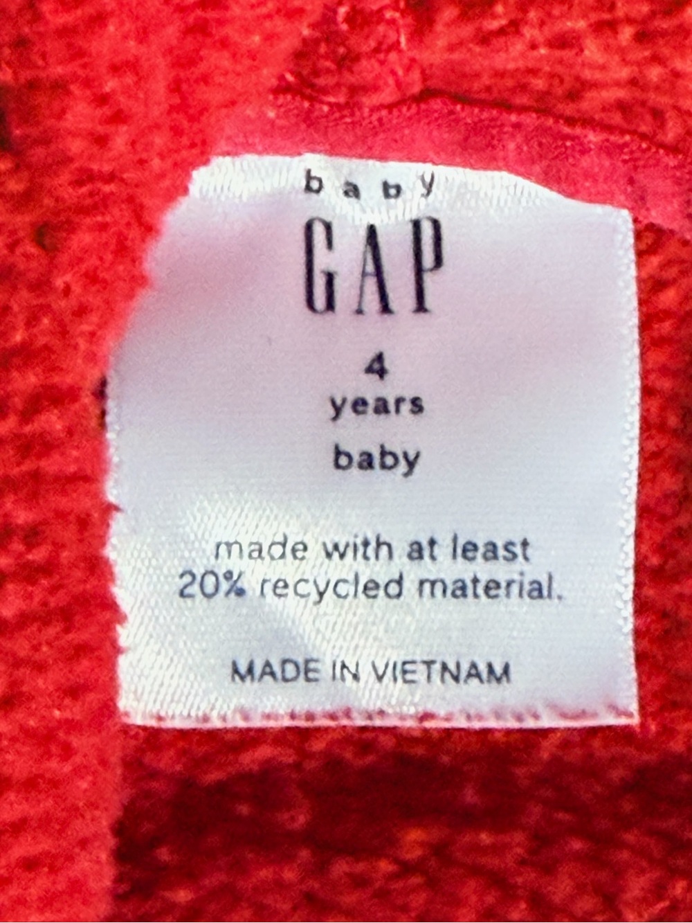 GAP Red Heart Print Hoodie & Jogger Set | Size 4 | Cute Heart Outfit ❤️ - Picture 6 of 7